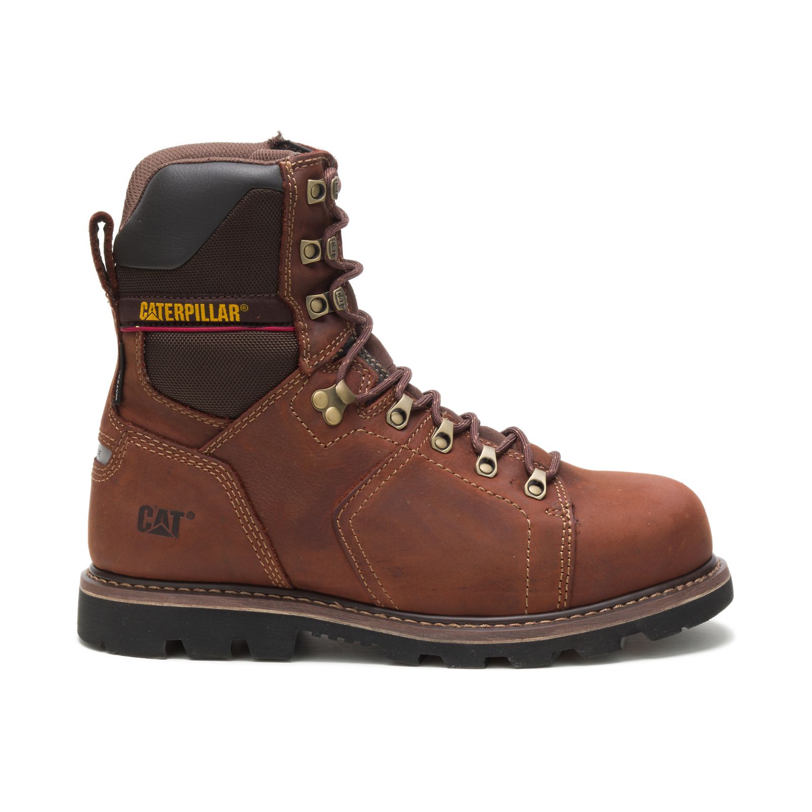 Caterpillar Men's Alaska 2.0 8" Waterproof Thinsulate™ Steel Toe Steel Toe Boots Brown CAT-19320